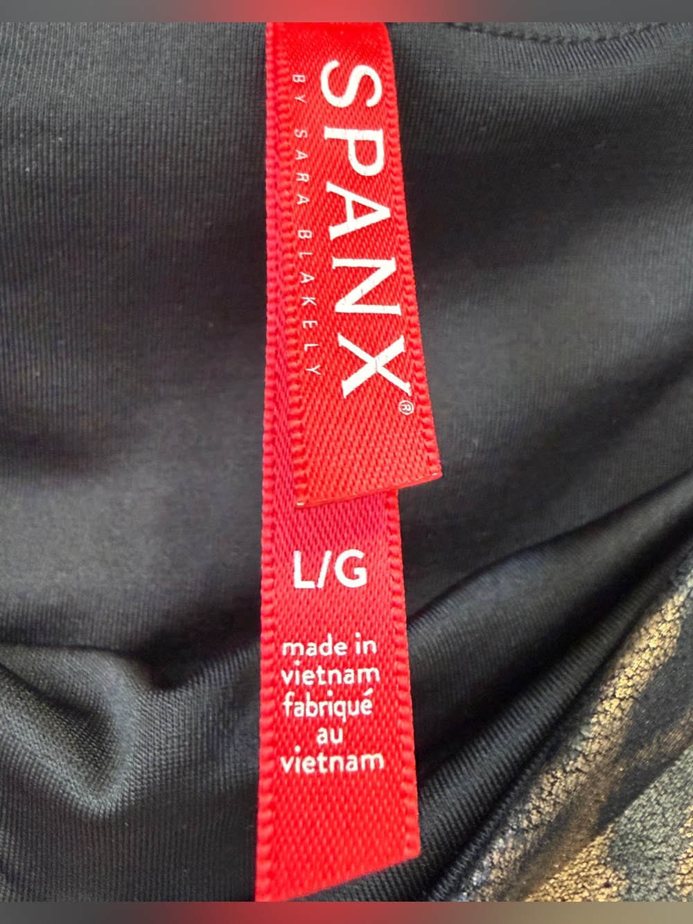 SPANX Leopard Faux Leather Leggings Size Large - Picture 4 of 5
